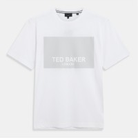 облекла,на,разпродажба,мъжки,тениски,ted,baker,ted,baker,ss,box,graphic,logo,tee,white