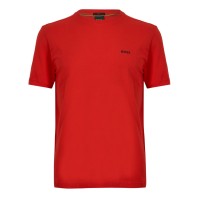 тениска,мъжки,тениски,boss,mens,boss,green,t,shirt,with,logo,design,stretch,cotton,red,646