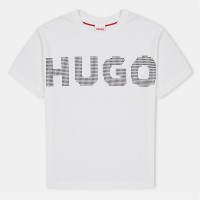 тениска,детски,3/4,панталони,hugo,kids',logo,short,sleeve,t,shirt,white,10p
