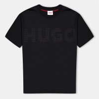 тениска,детски,3/4,панталони,hugo,kids',logo,short,sleeve,t,shirt,black,09b