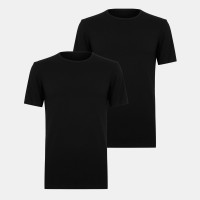тениска,мъжки,тениски,boss,mens,boss,bodywear,2,pack,crew,neck,t,shirts,with,logo,detail,comfort,black