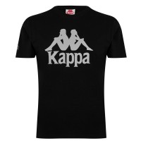 kappa,authentic,logo,t,shirt,mens,black,005
