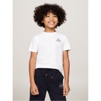 тениска,детски,облекла,tommy,hilfiger,short,sleeved,t,shirt,white,ybs