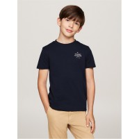 тениска,детски,облекла,tommy,hilfiger,short,sleeved,t,shirt,desert,sky,dw5