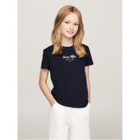 юношеска,тениска,детски,облекла,tommy,hilfiger,nyc,foil,short,sleeve,t,shirt,juniors,desert,sky,dw5