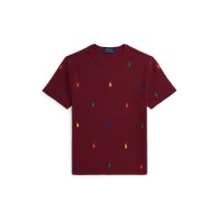 юношеска,тениска,детски,3/4,панталони,polo,ralph,lauren,all,over,pony,t,shirt,juniors,red,carpet