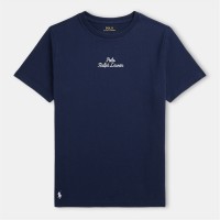 юношеска,тениска,детски,3/4,панталони,polo,ralph,lauren,logo,t,shirt,juniors,cruise,navy