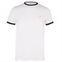 тениска,облекла,на,разпродажба,мъжки,тениски,farah,groves,ringer,t,shirt,white,104