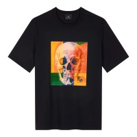 тениска,облекла,на,разпродажба,мъжки,тениски,ps,paul,smith,men's,skull,regular,fit,t,shirt,black,79