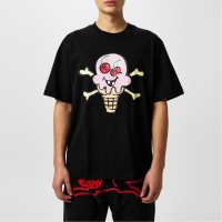 тениска,облекла,на,разпродажба,мъжки,тениски,icecream,men's,cones,and,bones,regular,fit,t,shirt,black