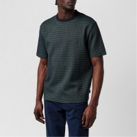 тениска,облекла,на,разпродажба,мъжки,тениски,ps,paul,smith,men's,short,sleeve,textured,regular,fit,t,shirt,blue,49