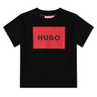 юношеска,тениска,детски,облекла,hugo,logo,square,t,shirt,junior,black,09b