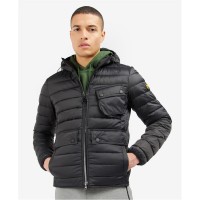 яке,мъжки,якета,barbour,international,racer,ouston,hooded,quilted,jacket,black,bk91