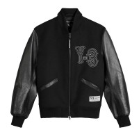 яке,мъжки,якета,y3,mens,leather,collegiate,jacket,black