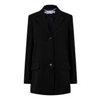сако,дамски,якета,и,палта,off,white,single,breasted,blazer,black,white