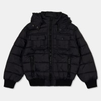 яке,g,star,kids,insulated,short,puffer,jacket,black