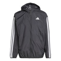 разпродажба,adidas,мъжки,якета,adidas,men's,essentials,stripes,lightweight,mesh,lined,windbreaker,black,white