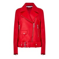 яке,дамски,якета,и,палта,off,white,leather,biker,jacket,red,white