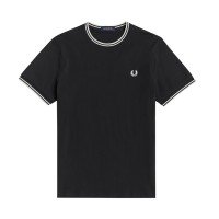 тениска,мъжки,тениски,fred,perry,twin,tipped,t,shirt,black,102