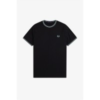 тениска,облекла,на,разпродажба,мъжки,тениски,fred,perry,twin,tipped,t,shirt,black,q46