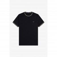 тениска,мъжки,тениски,fred,perry,twin,tipped,t,shirt,black,w54