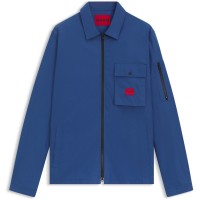 облекла,на,разпродажба,мъжки,якета,hugo,men's,zip,through,overshirt,med,blue,422