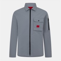 риза,с,дълъг,ръкав,облекла,на,разпродажба,мъжки,якета,hugo,men's,emmond,red,cotton,long,sleeve,zip,overshirt,grey,039