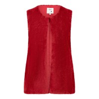 елек,дамски,якета,и,палта,yumi,yumi,red,faux,fur,gilet,red