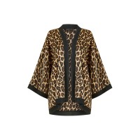 дамски,якета,и,палта,mela,london,mela,london,brown,animal,print,satin,kimono,brown