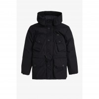 анорак,fred,perry,men,s,patch,puffer,hooded,thigh,length,parka,black,102