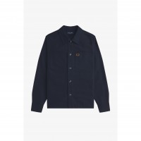 риза,с,дълъг,ръкав,мъжки,якета,fred,perry,men,s,brushed,twill,cotton,long,sleeve,overshirt,navy,608