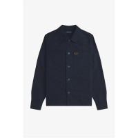 риза,с,дълъг,ръкав,облекла,на,разпродажба,мъжки,якета,fred,perry,men's,brushed,twill,cotton,long,sleeve,overshirt,navy,608
