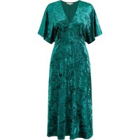 рокля,дамски,якета,и,палта,yumi,yumi,green,velvet,kimono,midi,dress,green