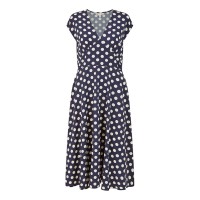 рокля,дамски,якета,и,палта,yumi,yumi,navy,spot,print,midi,dress,navy