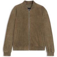 яке,мъжки,якета,boss,men,s,boss,suede,long,sleeve,leather,jacket,open,brown,245