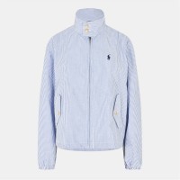 дамски,якета,и,палта,polo,ralph,lauren,women's,seersucker,cotton,long,sleeve,windbreaker,blue,white