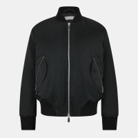 яке,мъжки,якета,off,white,men's,front,zip,bomber,jacket,black