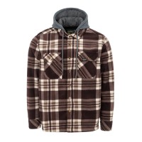 gelert,men,s,sherpa,fleece,long,sleeve,button,up,sherpa,jacket,dk,brown,beige