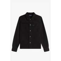 облекла,на,разпродажба,мъжки,якета,fred,perry,men's,brushed,twill,overshirt,black,102
