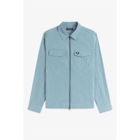 риза,с,дълъг,ръкав,мъжки,якета,fred,perry,men's,long,sleeve,zip,overshirt,stock,blue,z20