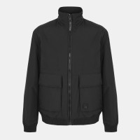 яке,hugo,men,s,hugo,water,repellent,full,zip,bomber,jacket,black