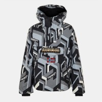 облекла,на,разпродажба,мъжки,якета,napapijri,men's,napa,all,over,print,anorak,black,aop