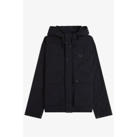 анорак,облекла,на,разпродажба,мъжки,якета,fred,perry,men's,cropped,ripstop,hooded,long,sleeve,parka,black,102