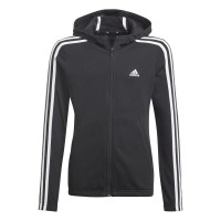 детско,горнище,детски,горнища,с,качулка,adidas,girls,3,stripes,zip,track,top,hoodie,black,white