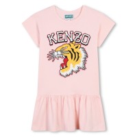 юношеска,рокля,детски,3/4,панталони,kenzo,printed,logo,dress,juniors,pink,45z