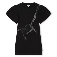 юношеска,рокля,детски,облекла,marc,jacobs,logo,bag,dress,juniors,black,09b