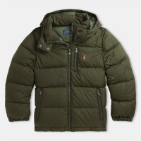 яке,детски,3/4,панталони,polo,ralph,lauren,kids',duck,down,hooded,long,sleeve,short,puffer,jacket,olive
