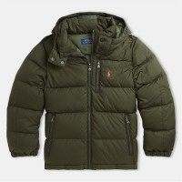 яке,детски,3/4,панталони,polo,ralph,lauren,kids',duck,down,hooded,long,sleeve,short,puffer,jacket,olive