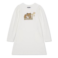 юношеска,рокля,детски,3/4,панталони,moschino,teddy,bear,logo,print,jersey,dress,junior,cloud10063