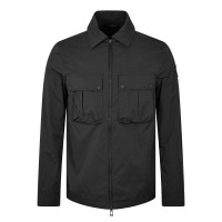 риза,с,дълъг,ръкав,мъжки,якета,belstaff,men,s,stride,zip,collar,long,sleeve,overshirt,black